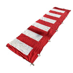 Japanese Decorative Curtain Kohakumaku Vtg Noren Red White Stripes Fabric MK44