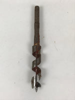Japanese Drill Bit Woodworking Tool Vtg Carpentry Hole Screw Silver Brown T316