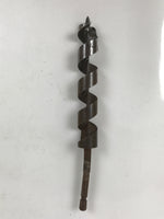 Japanese Drill Bit Woodworking Tool Vtg Carpentry Hole Screw Silver Brown T317