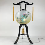 Japanese Electric Gifu Lantern 3 Legs Stand Vtg Obon Flowers Chrysanthemum LT108