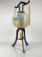 Japanese Electric Gifu Lantern 3 Legs Stand Vtg Obon Flowers Chrysanthemum LT108