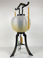 Japanese Electric Gifu Lantern 3 Legs Stand Vtg Obon Flowers Chrysanthemum LT108