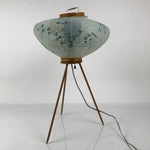 Japanese Electric Gifu Lantern 3 Legs Stand Vtg Obon Flowers Chrysanthemum LT97