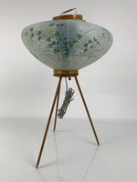 Japanese Electric Gifu Lantern 3 Legs Stand Vtg Obon Flowers Chrysanthemum LT97