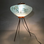 Japanese Electric Gifu Lantern 3 Legs Stand Vtg Obon Flowers Chrysanthemum LT97