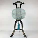 Japanese Electric Gifu Lantern 3 Legs Stand Vtg Obon Flowers Green Decor LT111