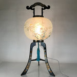 Japanese Electric Gifu Lantern 3 Legs Stand Vtg Obon Flowers Green Decor LT111