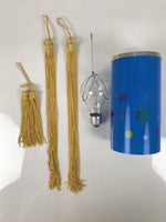 Japanese Electric Gifu Lantern 3 Legs Stand Vtg Obon Hibiscus Flowers Decor LT99