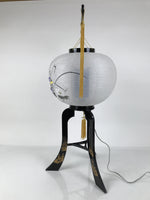 Japanese Electric Gifu Lantern 3 Legs Stand Vtg Obon Hibiscus Flowers Decor LT99