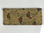 Japanese Fabric Wallet Pouch Vtg Coin Purse Gamaguchi Clasp Resting People KB96