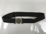 Japanese Firefighter Casual Uniform Belt Vtg Fire Brigade Metal Crest Black MK22