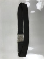 Japanese Firefighter Casual Uniform Belt Vtg Fire Brigade Metal Crest Black MK23