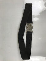 Japanese Firefighter Casual Uniform Belt Vtg Fire Brigade Metal Crest Black MK24