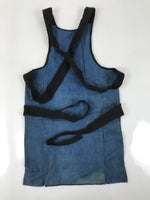 Japanese Firefighter Uniform Apron Haragake Vtg Fire Brigade Matsuri Black MK27