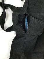 Japanese Firefighter Uniform Apron Haragake Vtg Fire Brigade Matsuri Black MK27