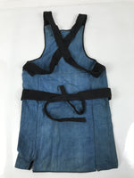 Japanese Firefighter Uniform Apron Haragake Vtg Fire Brigade Matsuri Black MK28