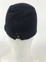 Japanese Firefighter Uniform Hat Vtg Fire Brigade Cap Blue Metal Sakura Pin MK13