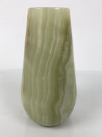 Japanese Flower Arrangement Vase Vtg Stone Kabin Ikebana Green Brown Thick FK215