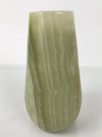 Japanese Flower Arrangement Vase Vtg Stone Kabin Ikebana Green Brown Thick FK215