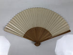 Japanese Folding Fan Sensu Vtg Bamboo Frame 4 Seasons Flowers Color Pink 4D943