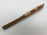 Japanese Folding Fan Sensu Vtg Bamboo Frame Red Beige Gold Waves Pattern 4D953