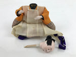 Japanese Girl Festival Court Angry Man Servant Doll Hina Matsuri Wood Silk ID572