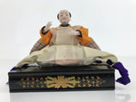 Japanese Girl Festival Court Angry Man Servant Doll Hina Matsuri Wood Silk ID572