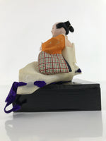 Japanese Girl Festival Court Angry Man Servant Doll Hina Matsuri Wood Silk ID572