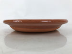 Japanese Glazed Clay Terracotta Plate Sara Vtg Kozara Serving Dish Orange Y379