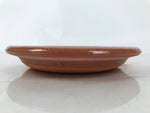 Japanese Glazed Clay Terracotta Plate Sara Vtg Kozara Serving Dish Orange Y384