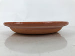 Japanese Glazed Clay Terracotta Plate Sara Vtg Kozara Serving Dish Orange Y385