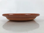 Japanese Glazed Clay Terracotta Plate Sara Vtg Kozara Serving Dish Orange Y386