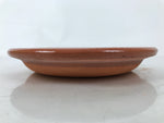 Japanese Glazed Clay Terracotta Plate Sara Vtg Kozara Serving Dish Orange Y388