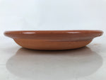 Japanese Glazed Clay Terracotta Plate Sara Vtg Kozara Serving Dish Orange Y388