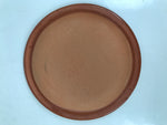 Japanese Glazed Clay Terracotta Small Plate Kozara Vtg Serving Dish Orange Y389