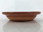 Japanese Glazed Clay Terracotta Small Plate Kozara Vtg Serving Dish Orange Y390