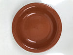 Japanese Glazed Clay Terracotta Small Plate Kozara Vtg Serving Dish Orange Y390