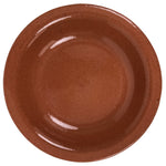 Japanese Glazed Clay Terracotta Small Plate Kozara Vtg Serving Dish Orange Y390