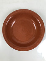 Japanese Glazed Clay Terracotta Small Plate Kozara Vtg Serving Dish Orange Y391