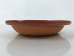 Japanese Glazed Clay Terracotta Small Plate Kozara Vtg Serving Dish Orange Y392