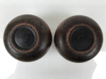Japanese Go Stone Goishi Game Pieces Set Vtg Igo Brown Wood Bowls Glass GO103