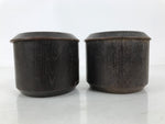 Japanese Go Stone Goishi Game Pieces Set Vtg Igo Brown Wood Bowls Shell GO101