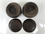Japanese Go Stone Goishi Game Pieces Set Vtg Igo Brown Wood Bowls Shell GO101