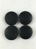 Japanese Go Stone Goishi Game Pieces Vtg Black Plastic Bowls Shell Stone GO85