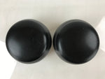 Japanese Go Stone Goishi Game Pieces Vtg Black Plastic Bowls Shell Stone GO85