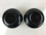 Japanese Go Stone Goishi Game Pieces Vtg Black Plastic Bowls Shell Stone GO85
