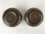 Japanese Go Stone Goishi Game Pieces Vtg Igo Brown Wooden Bowls Glass GO92