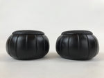 Japanese Go Stone Goishi Game Pieces Vtg Nintendo Black Plastic Bowls Glass GO86