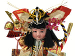 Japanese Gogatsu Ningyo Little Samurai Doll Vtg Boys Day Festival Display ID573
