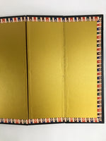 Japanese Gold Folding Screen Byobu Panel Vtg Hina Doll Miniature Furniture ID511